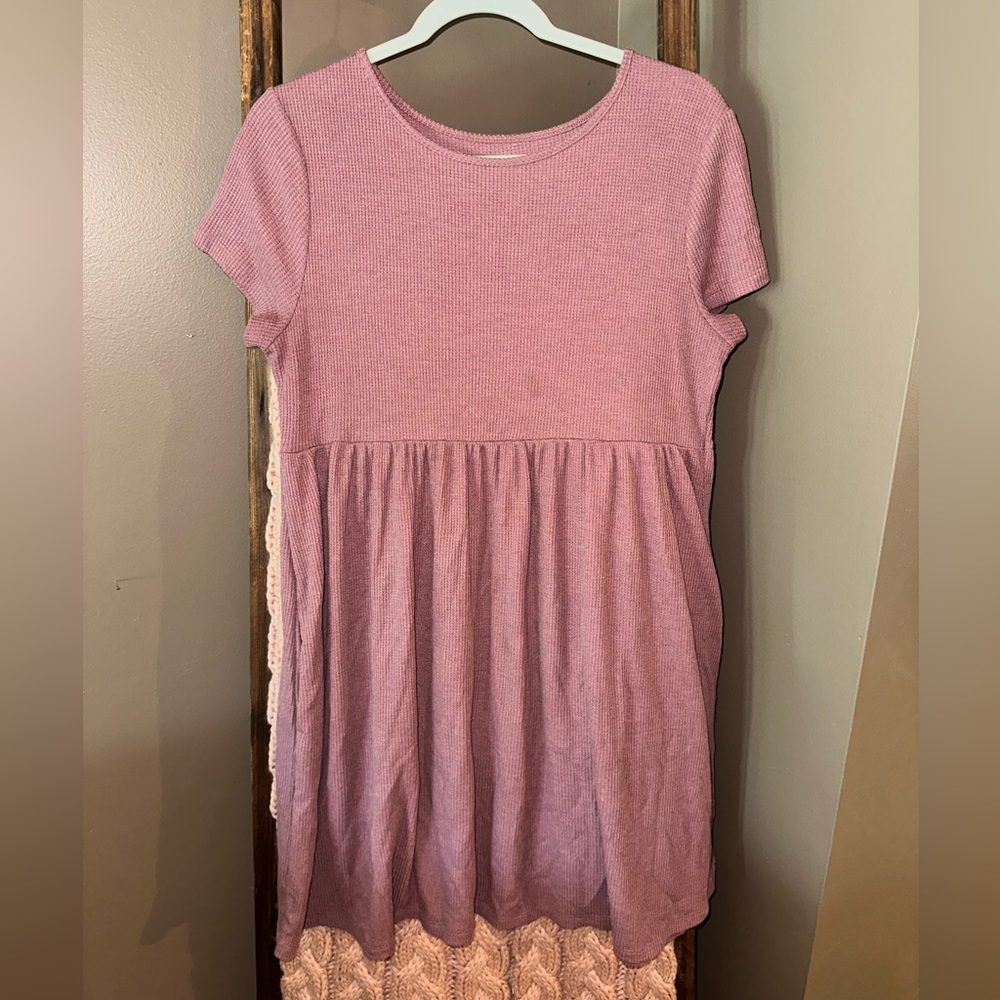 pink tshirt dress